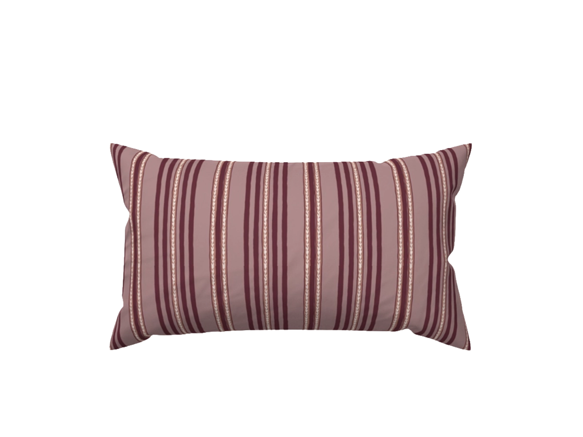 Cottage Stripe Heather Lumbar Pillow