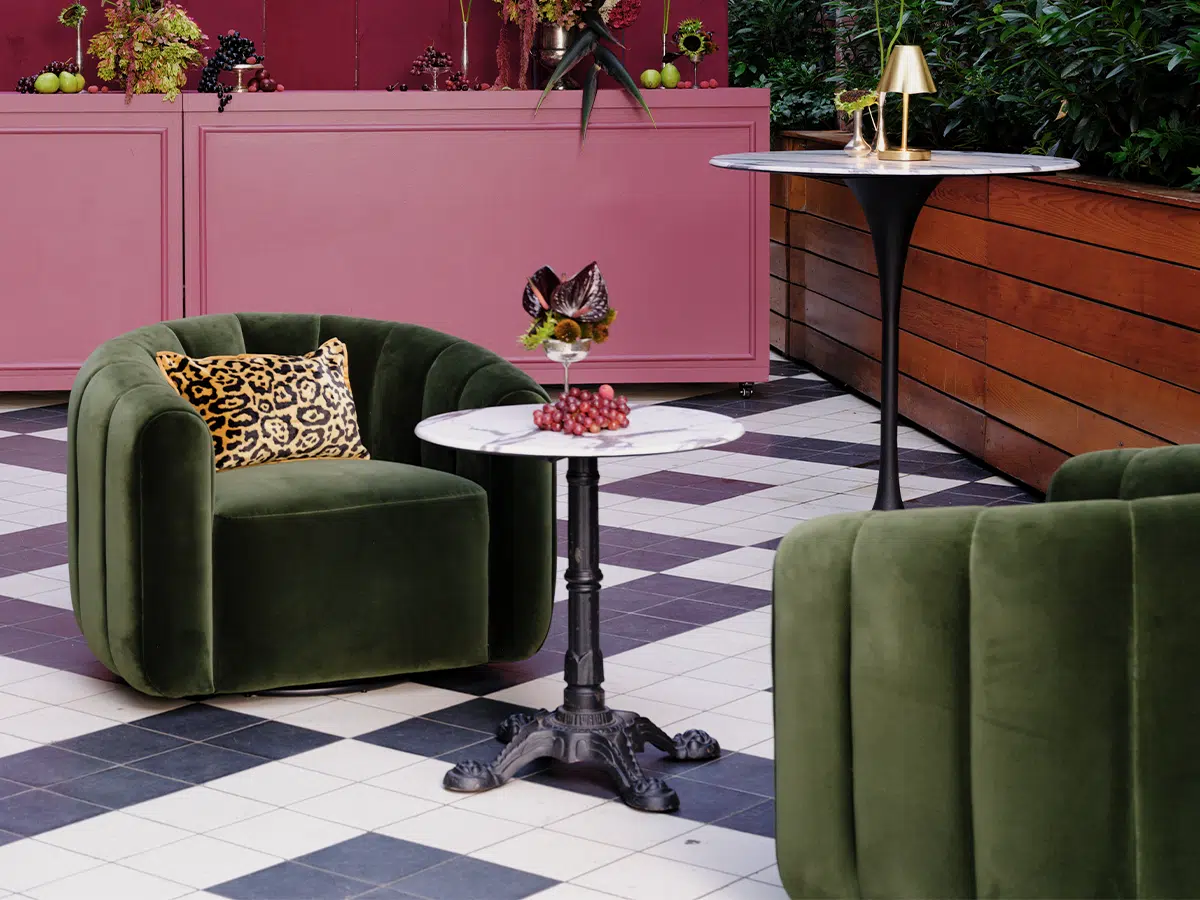 Elm Channeled Swivel Chair