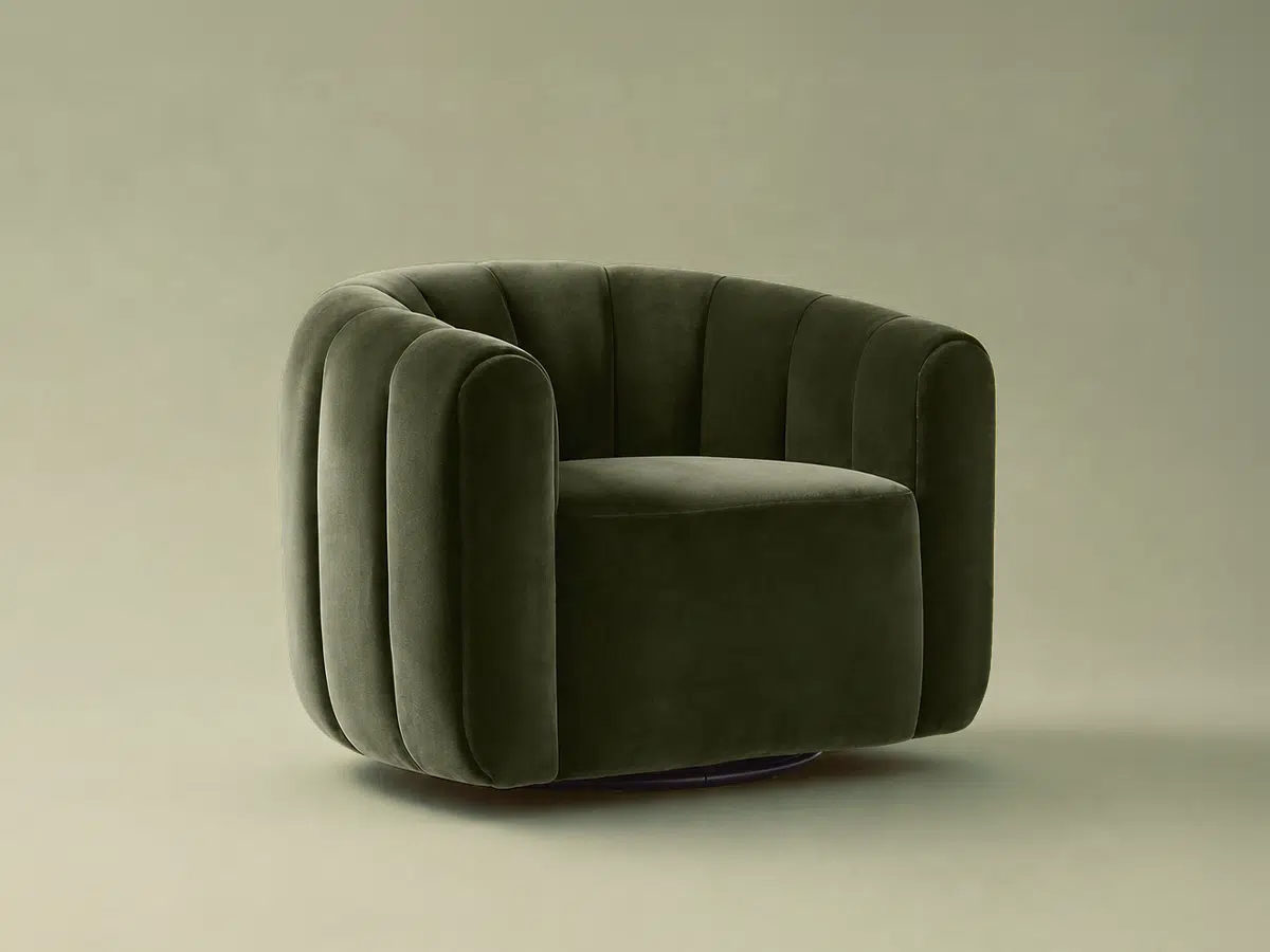 Elm Channeled Swivel Chair