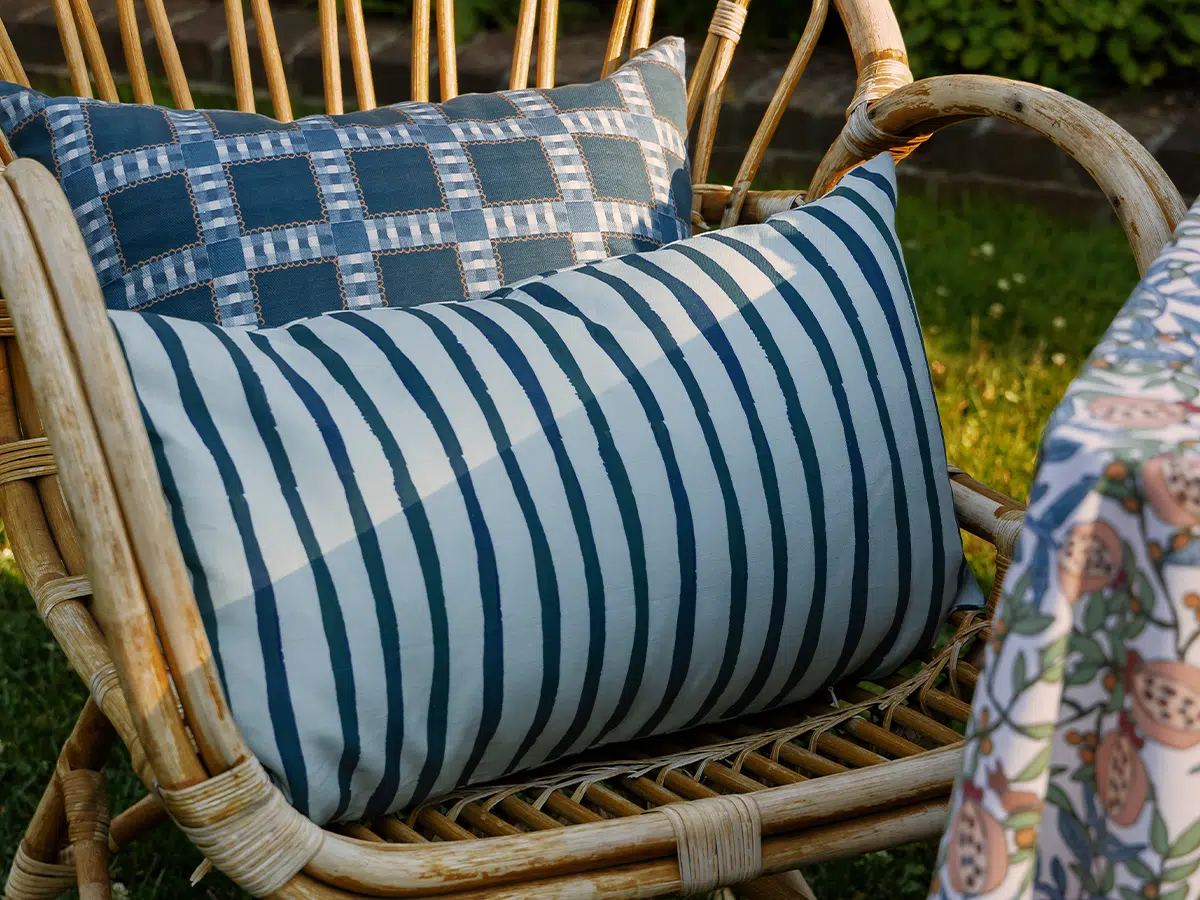 Supper Gingham Juniper Square Pillow