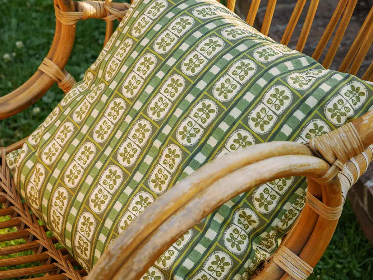 Heirloom Stripe Peridot Square Pillow
