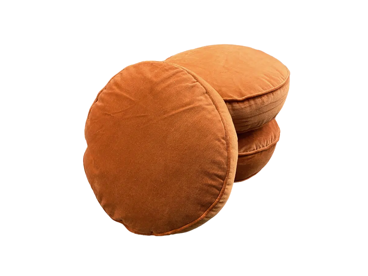 Puff Velvet Pillow Rust