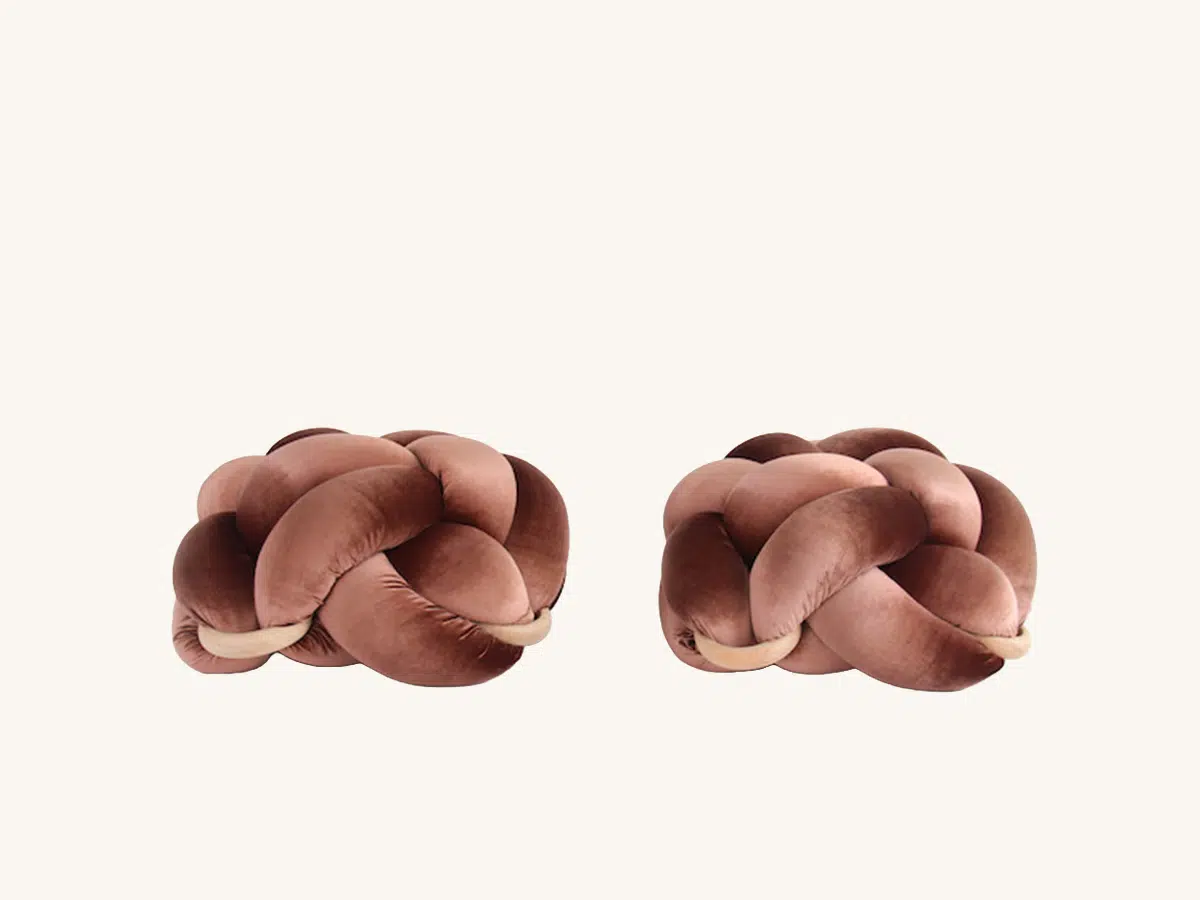 Rust Knot Floor Pillow Set of 2