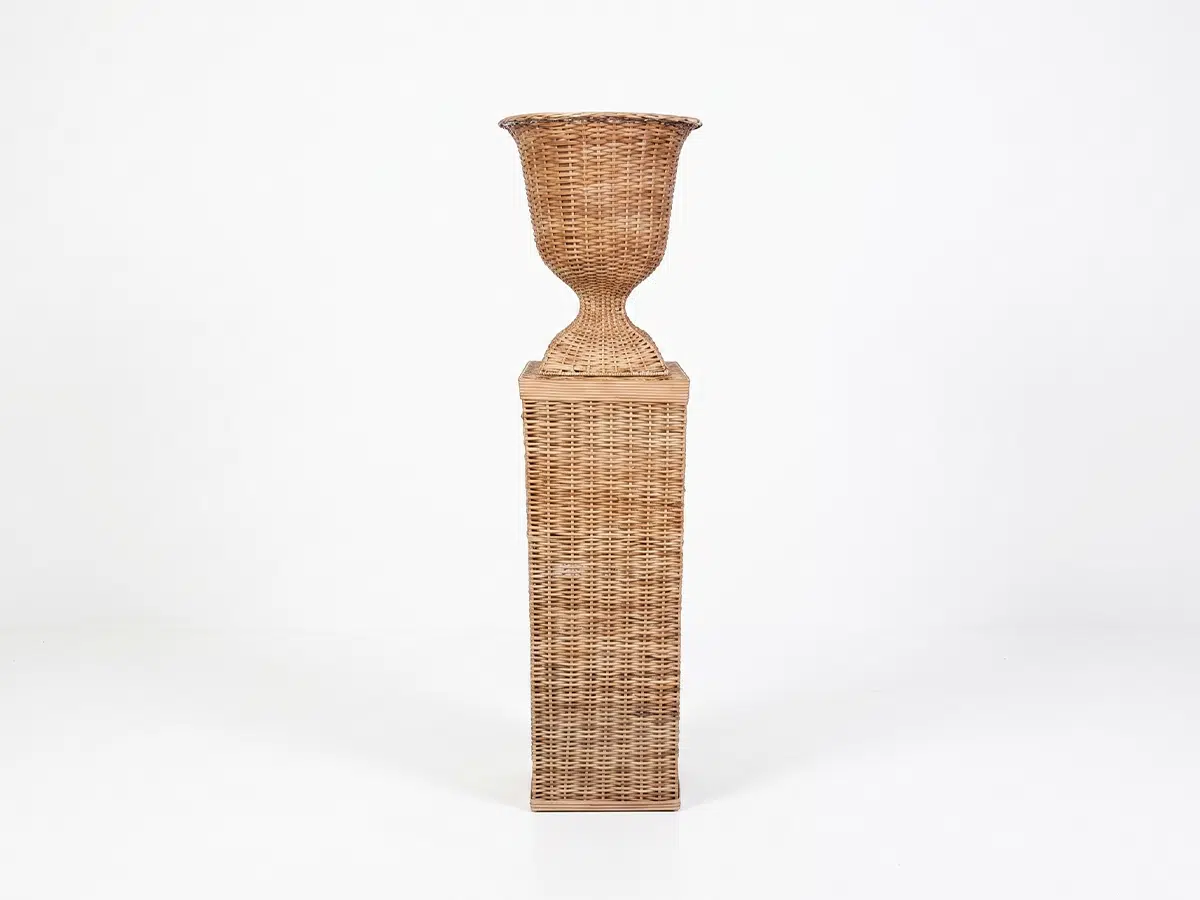 Woven Urn & Pedestal