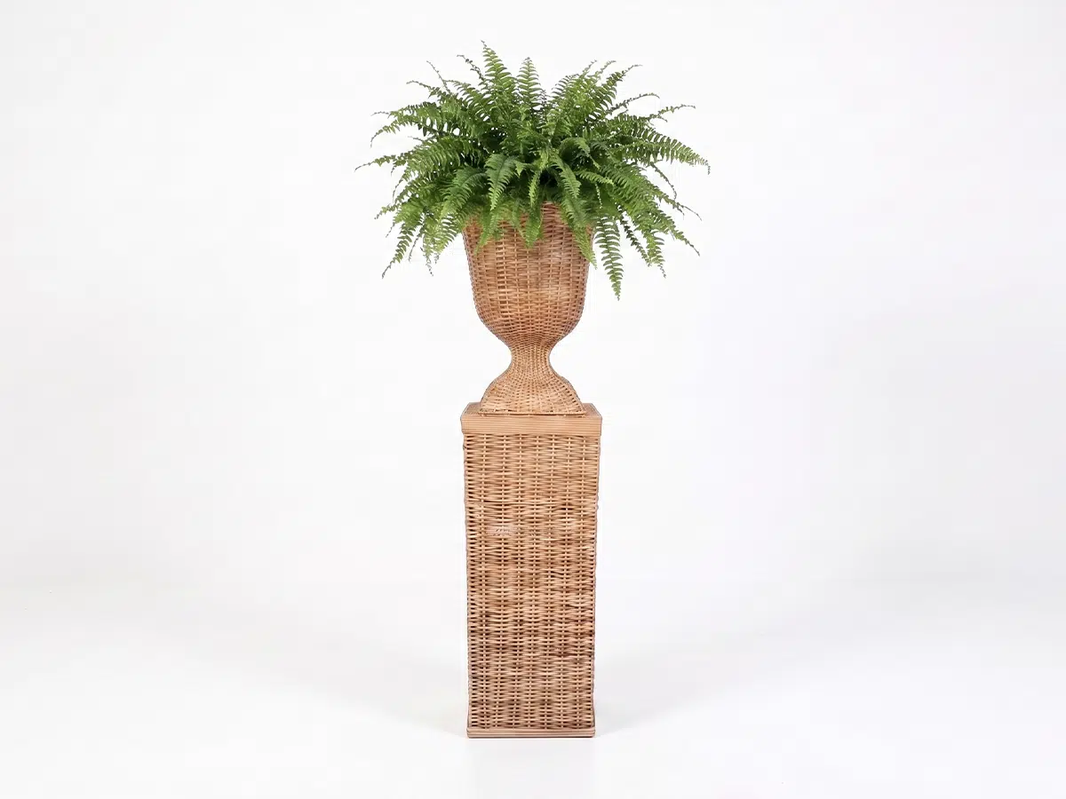 Woven Urn & Pedestal