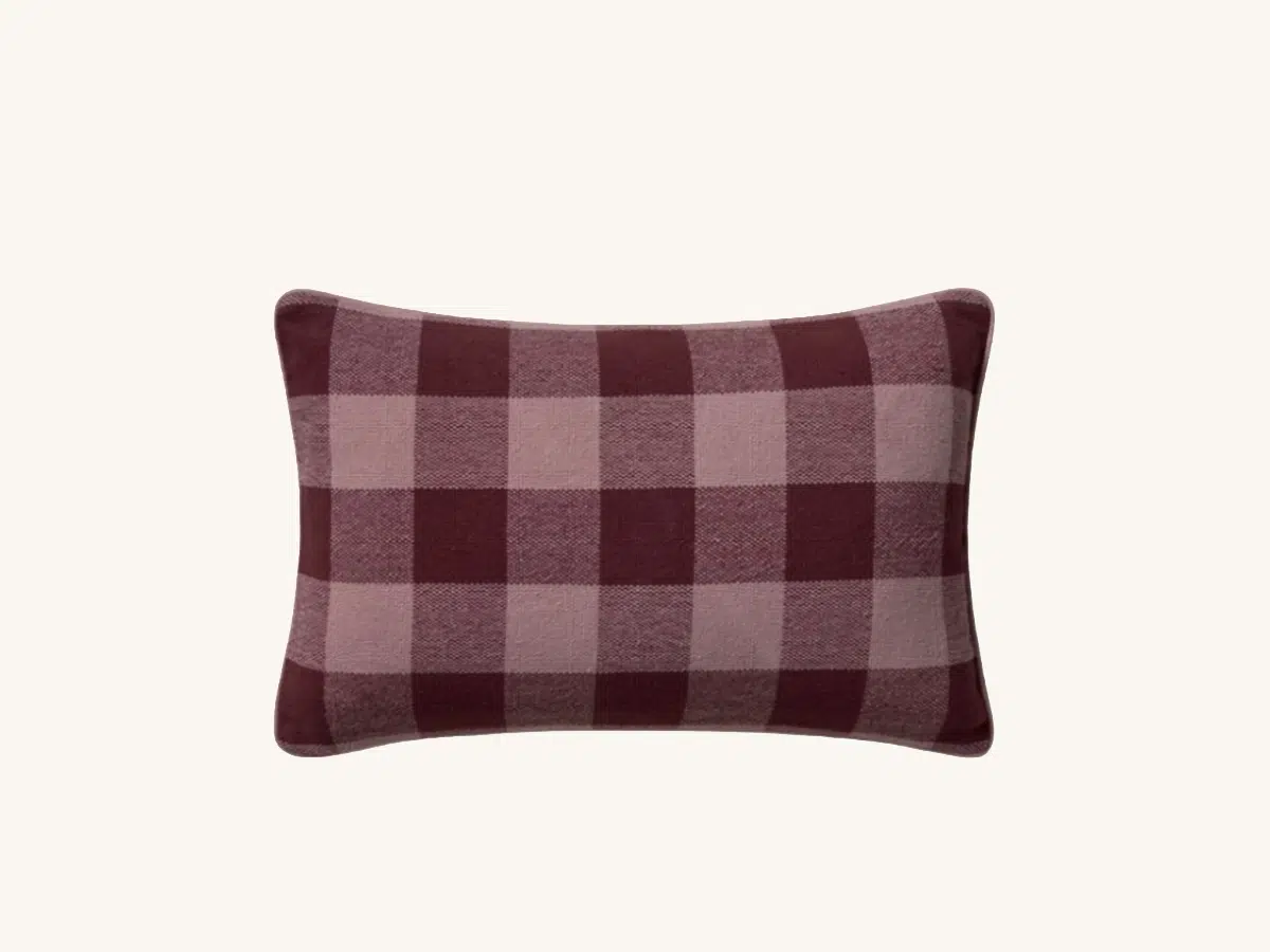 Mulberry Check Pillow