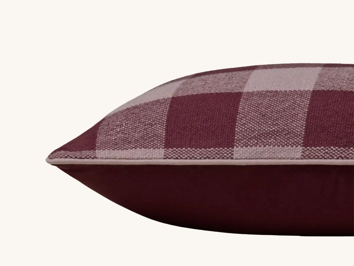 Mulberry Check Pillow