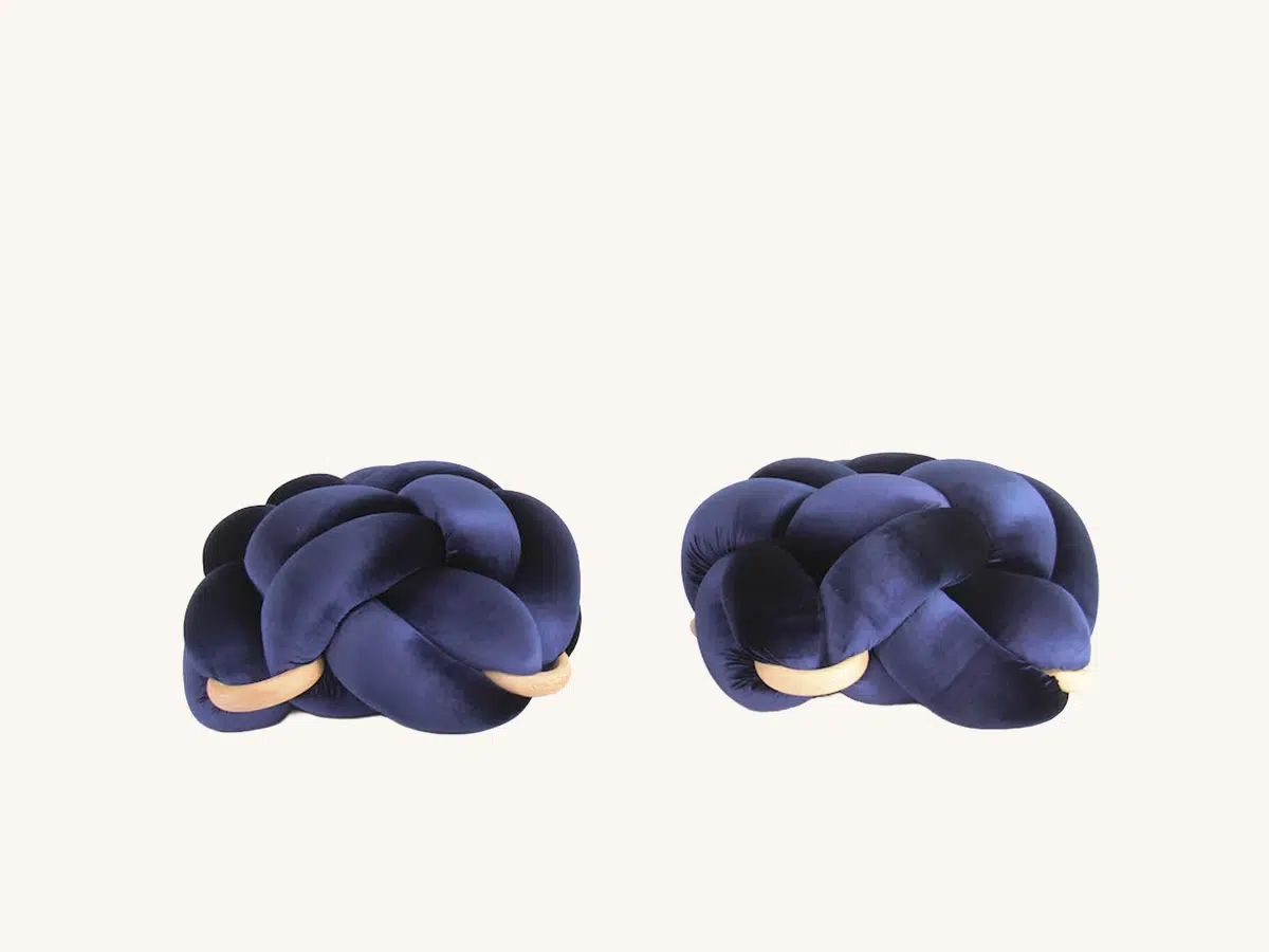 Blue Knot Floor Pillow Set of 2