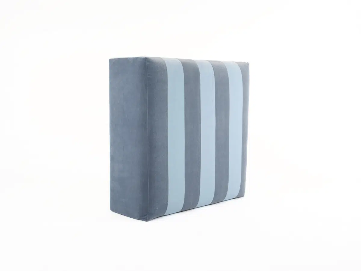 Denim Stripe Ottoman