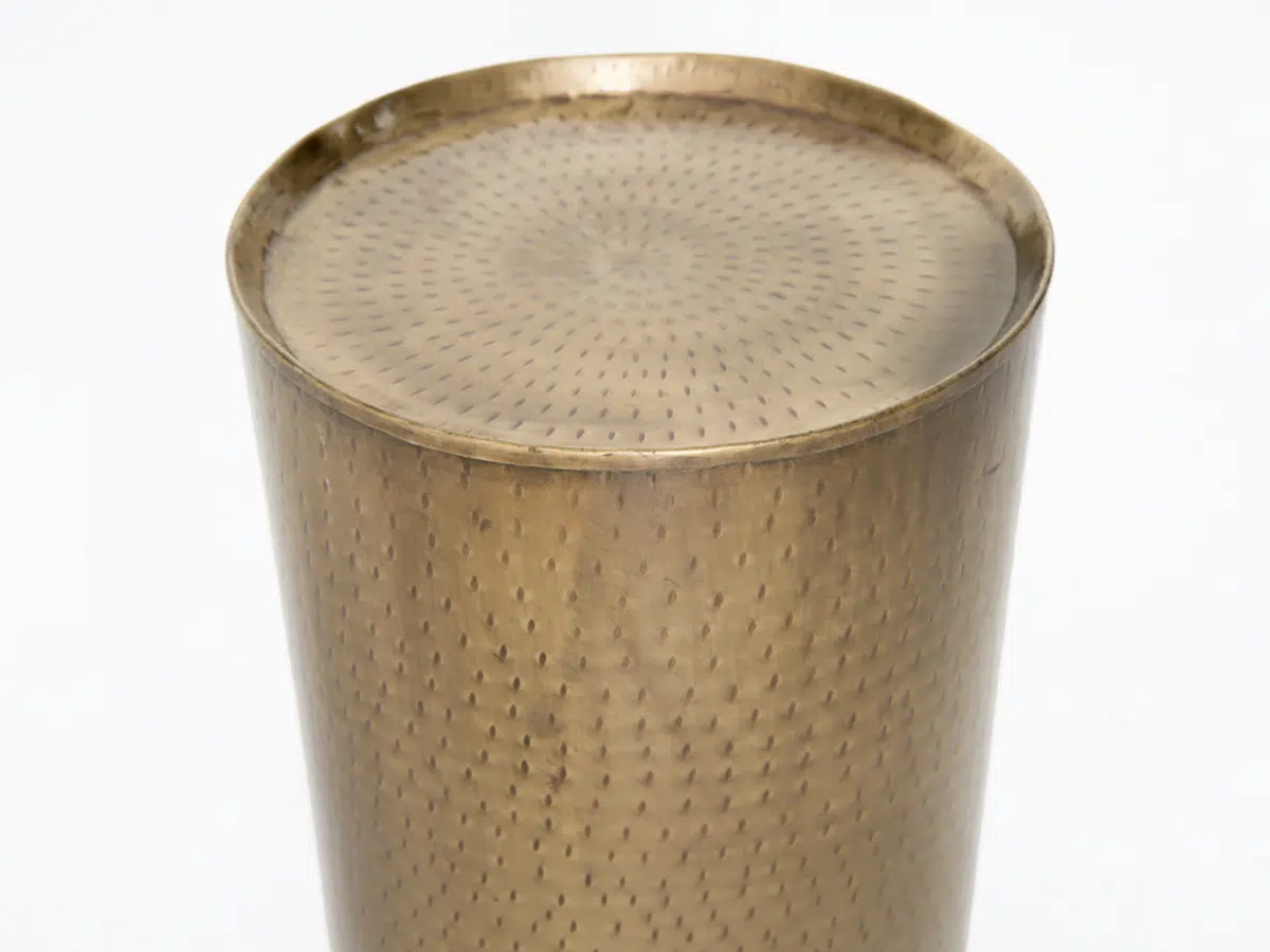 Hammered Brass Side Table