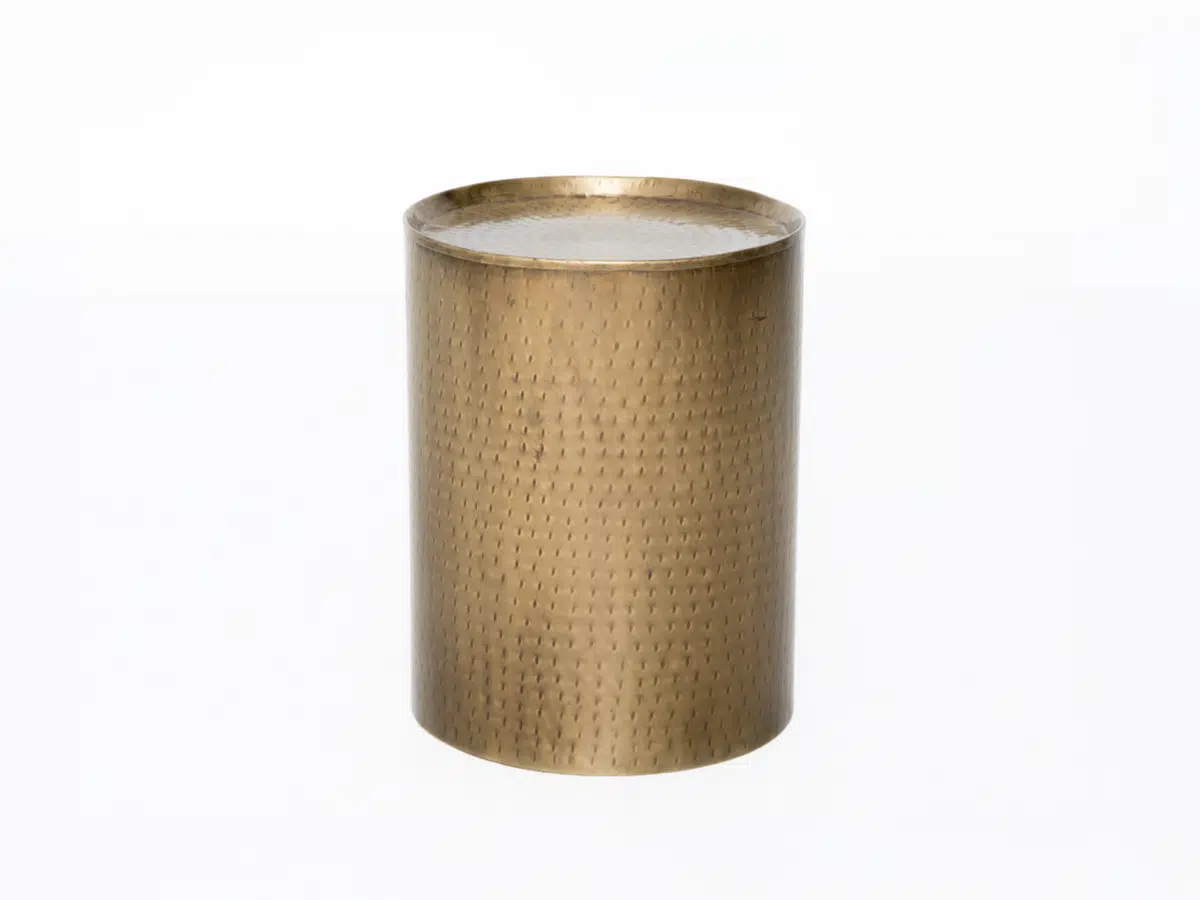 Hammered Brass Side Table
