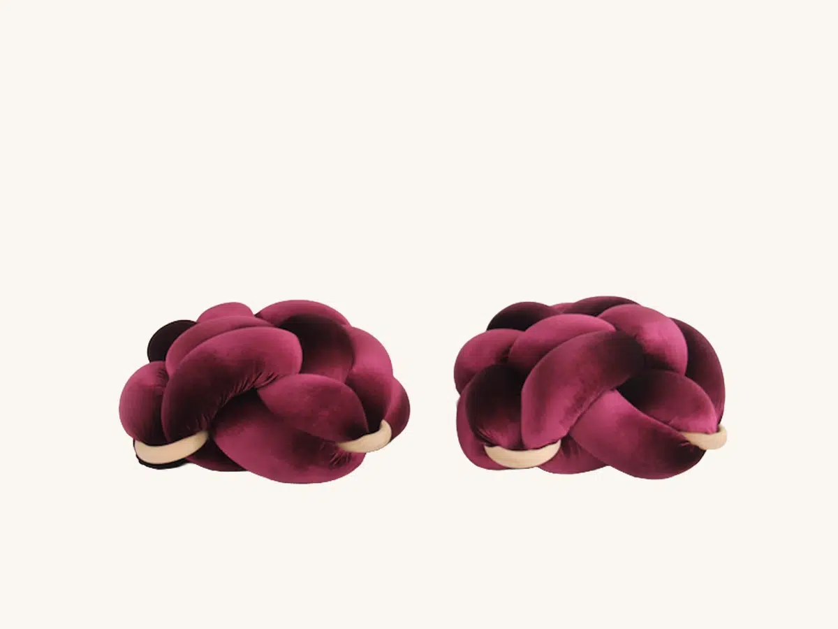 Plum Knot Floor Pillow Set of 2