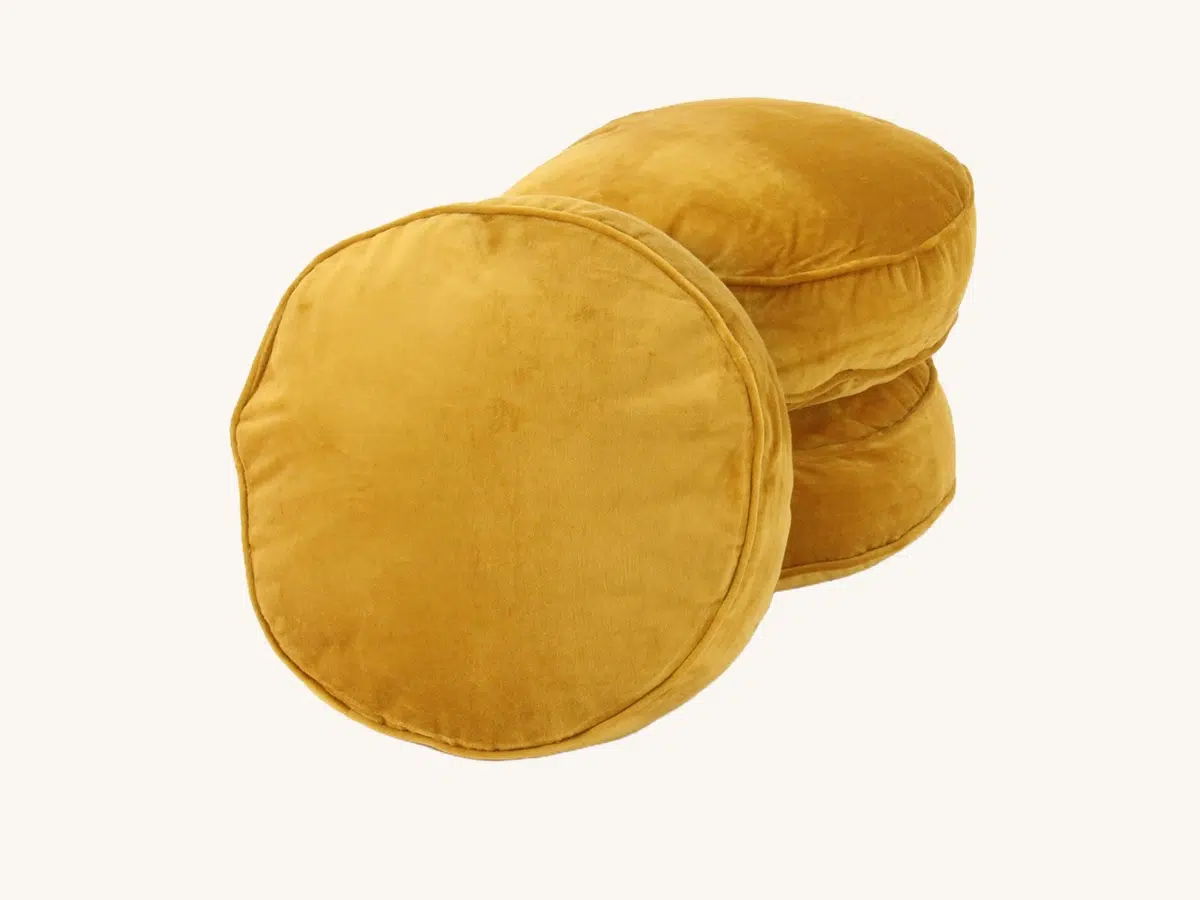 Puff Velvet Mustard Pillow