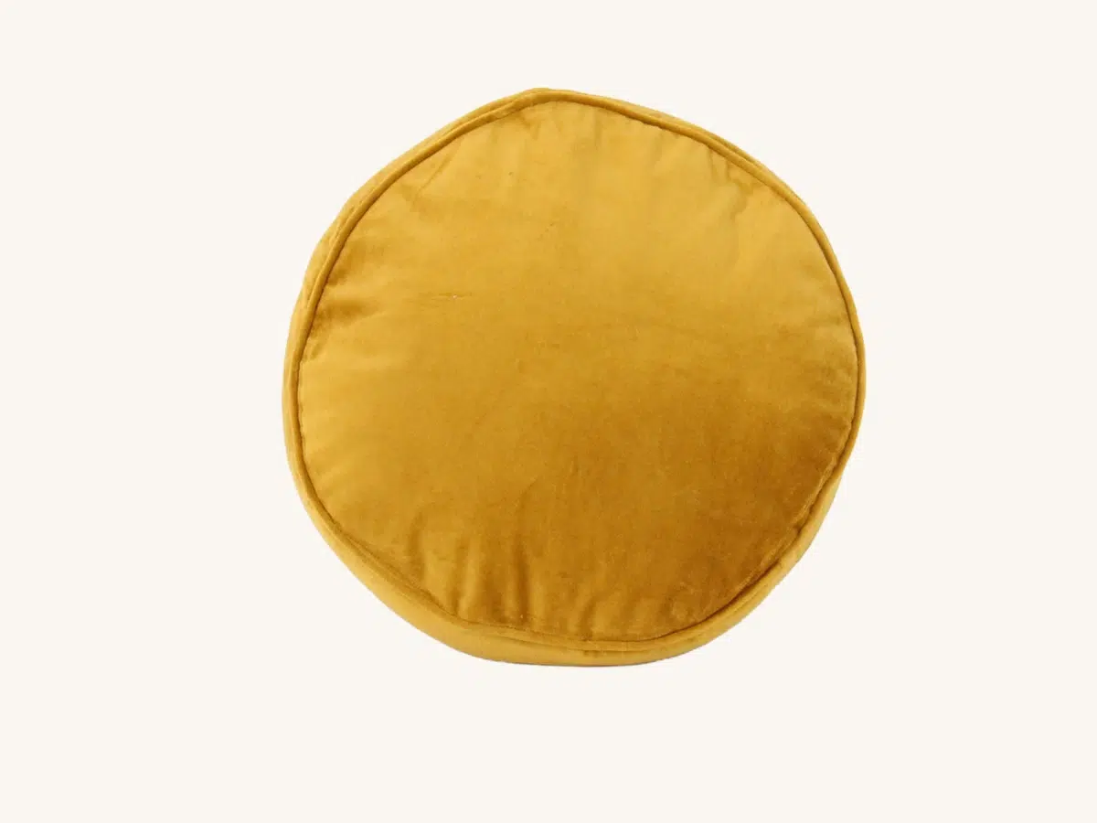 Puff Velvet Mustard Pillow
