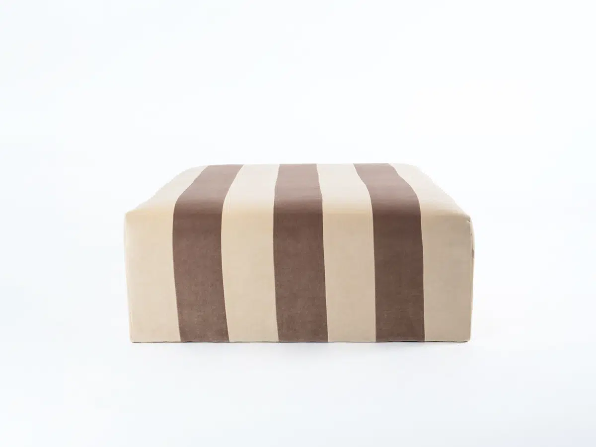 Reed Stripe Ottoman