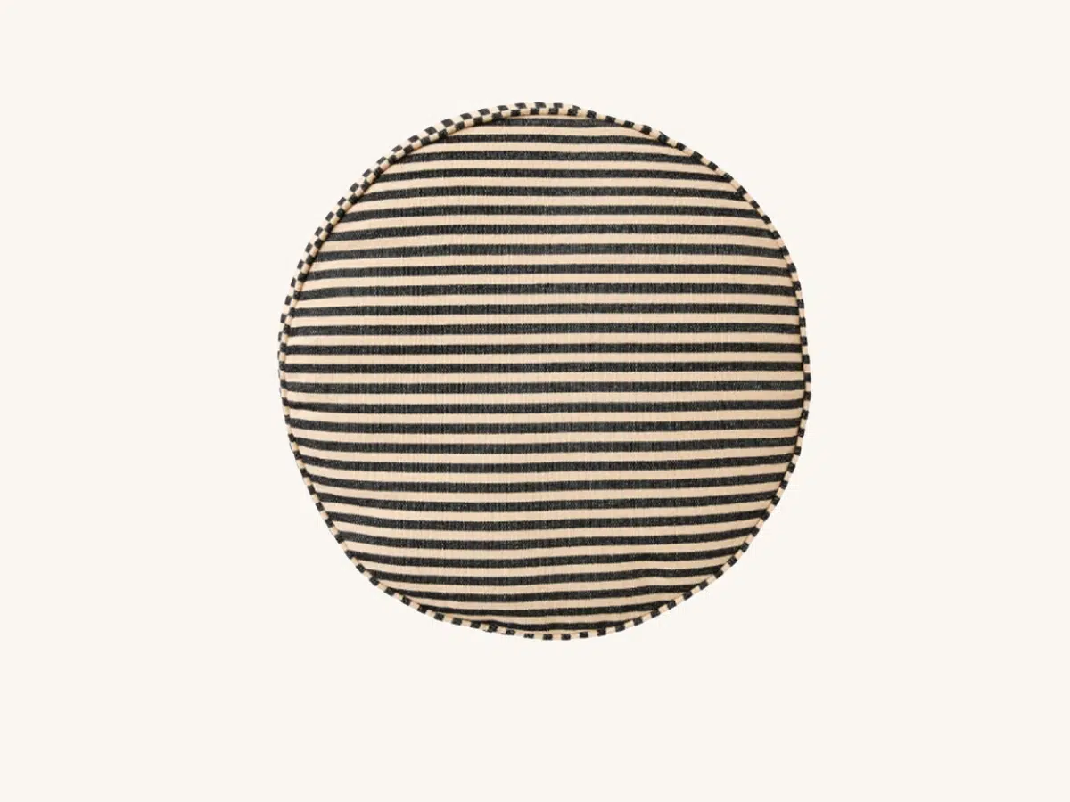 Shadow Stripe Circle Pillow