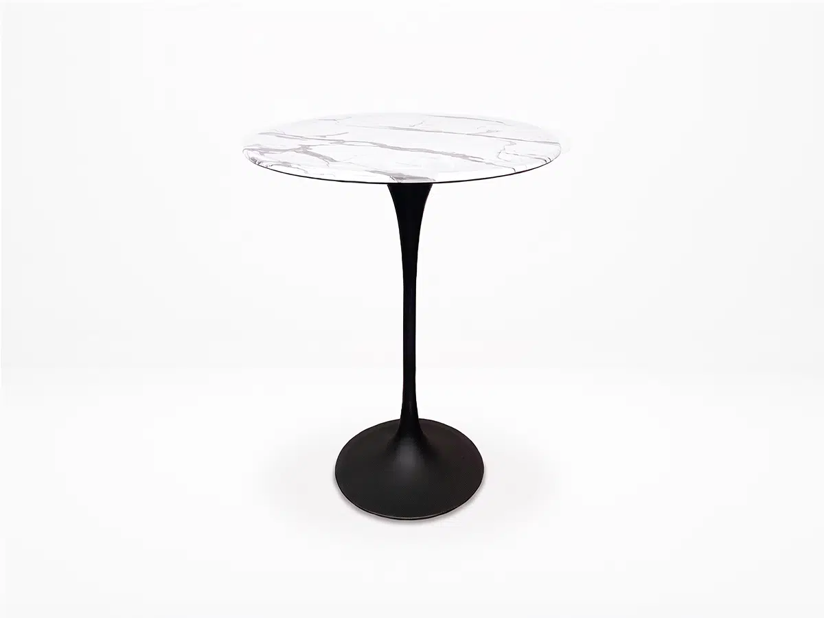 White Marble Tulip Highball Table